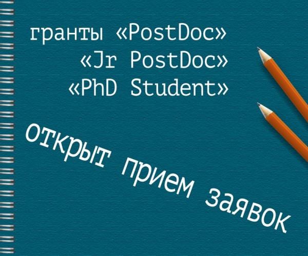 Гранты «PostDoc», «Junior PostDoc» и «PhD Student» для поддержки кандидатов наук, аспирантов и молодых ученых без степени 