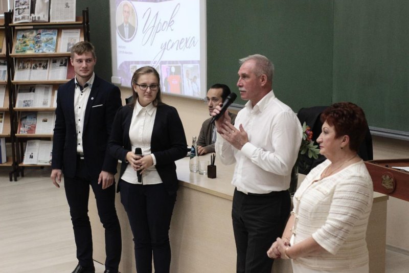 Врио губернатора Ульяновской области Сергей Морозов в рамках проекта «Урок успеха» провел лекцию для студентов УлГПУ