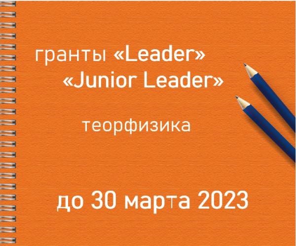 Гранты «Leader» и «Junior Leader» для научных групп